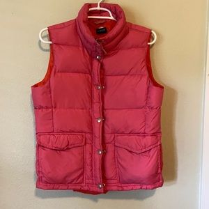 JCrew medium color block puffy vest. 80% down fill.